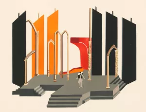 Maquettes de Theatre 2 by Alexandra Exter Oil Painting