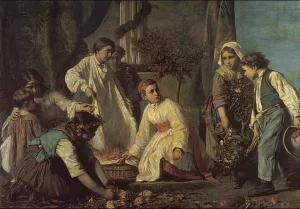 Corpus Christi Day Oil painting by Alexandre Antigna