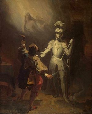 Don Juan and the Statute of the Commander by Alexandre-Evariste Fragonard Oil Painting