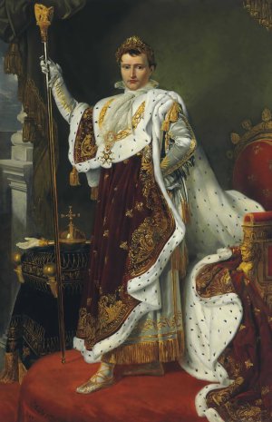 Portrait of the Emperor Napoleon Bonaparte by Alexandre Benoit Jean Dufay Oil Painting