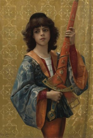 A Page by Alexandre Cabanel Oil Painting
