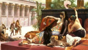 Cleopatra Testing Poisons on Condemned Prisoners Oil painting by Alexandre Cabanel