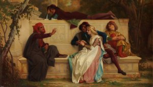 Florentine Poet by Alexandre Cabanel Oil Painting