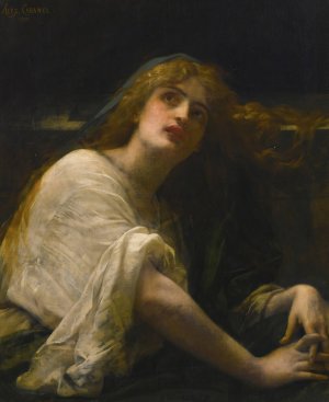 Mary Magdalene At The Tomb by Alexandre Cabanel Oil Painting