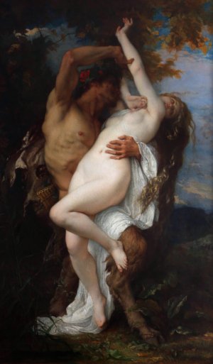 Nymph Abducted by a Faun by Alexandre Cabanel Oil Painting