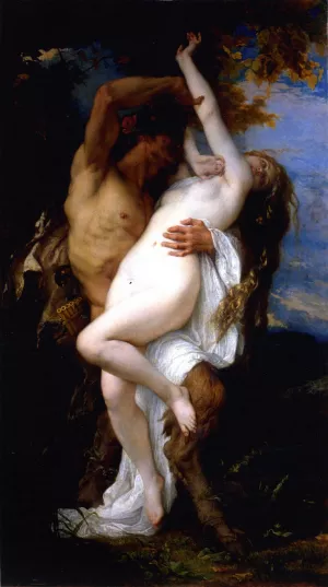 Nymph Abducted by a Faun painting by Alexandre Cabanel