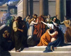 Oedipus Bids Farewell to Jocasta Study Oil painting by Alexandre Cabanel