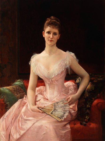 Olivia Peyton Murray Cutting, Wife Of William Bayard  by Alexandre Cabanel - Hand-Painted Oil Painting Reproduction