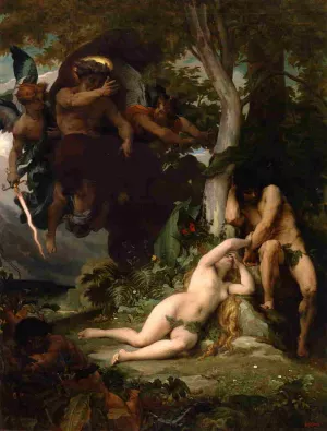 Paradise Lost (also known as The Expulsion of Adam and Eve from the Garden of Paradise) by Alexandre Cabanel Oil Painting