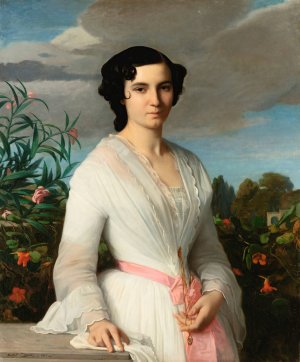 Portrait Of Mademoiselle Louise Mares by Alexandre Cabanel Oil Painting