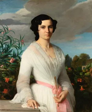 Portrait Of Mademoiselle Louise Mares by Alexandre Cabanel Oil Painting