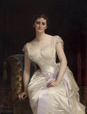 Portrait of Mary Victoria Leiter, the later Lady Curzon of Kedleston, Vicereine of India by Alexandre Cabanel Oil Painting