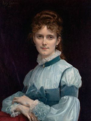 Portrait of Miss Fanny Clapp by Alexandre Cabanel Oil Painting