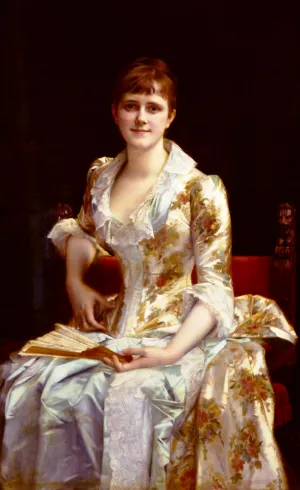 Portrait Of Young Lady by Alexandre Cabanel Oil Painting