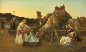 Rebecca Et Eliezer by Alexandre Cabanel Oil Painting