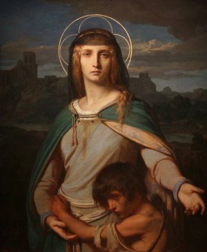 Saint Monica in a Landscape by Alexandre Cabanel Oil Painting