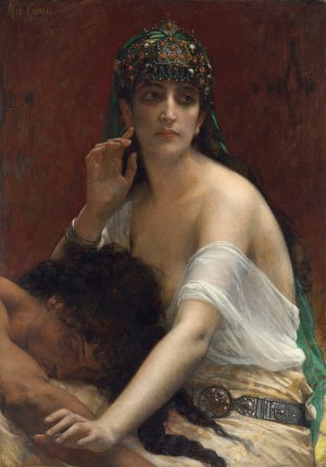 Samson And Delilah by Alexandre Cabanel Oil Painting