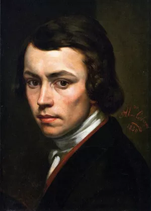 Self Portrait aged 17 by Alexandre Cabanel - Oil Painting Reproduction