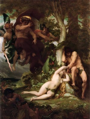 The Expulsion Of Adam And Eve From The Garden Of Paradise by Alexandre Cabanel Oil Painting