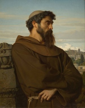 Un penseur, jeune moine romain by Alexandre Cabanel Oil Painting