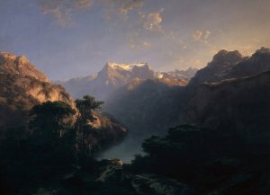 By the Lake of Uri by Alexandre Calame Oil Painting