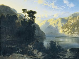 Lake Uri With Urirotstock by Alexandre Calame Oil Painting