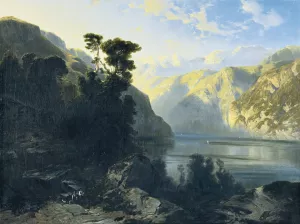 Lake Uri With Urirotstock by Alexandre Calame Oil Painting