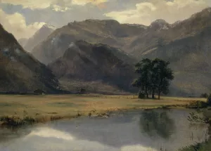 Landscape in the Canton of Uri by Alexandre Calame Oil Painting