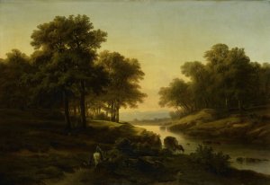 Landscape by Alexandre Calame Oil Painting