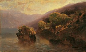 Partie vom Genfer See by Alexandre Calame Oil Painting
