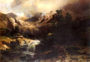 Torrent De Montagne by Alexandre Calame Oil Painting