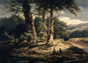 Woody Landscape by Alexandre Calame Oil Painting