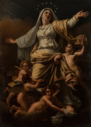 L'Assomption de la Vierge by Alexandre-Charles Guillemot Oil Painting