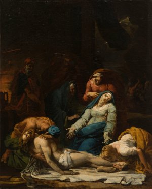 Le Christ descendu de la Croix by Alexandre-Charles Guillemot Oil Painting