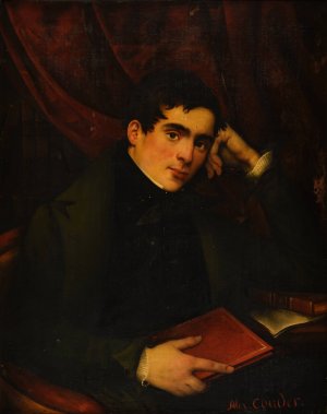 Alphonse de Lamartine by Alexandre Couder Oil Painting