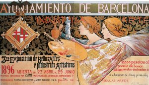 3ra. Exposicion de Bellas Artes e Industrias Artisticas by Alexandre De Riquer Oil Painting
