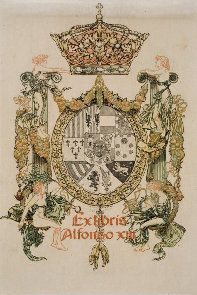 Main Product Photo of Alfons XIII  Painting by Alexandre De Riquer