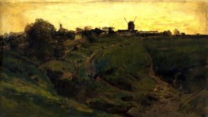 Vue de Montmartre, versant nord-ouest by Alexandre Defaux Oil Painting