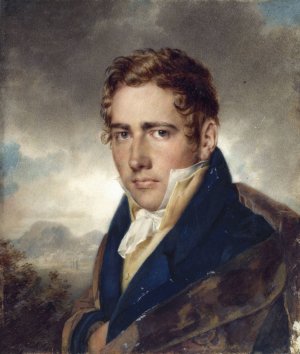 Portrait presume de l'architecte Auguste Constantin by Alexandre Evariste Fragonard Oil Painting