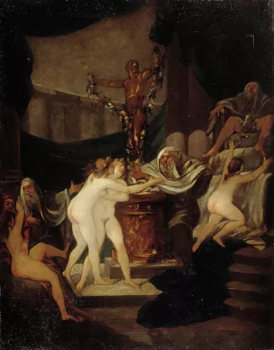 The Feast Of Bacchus by Alexandre Evariste Fragonard Oil Painting