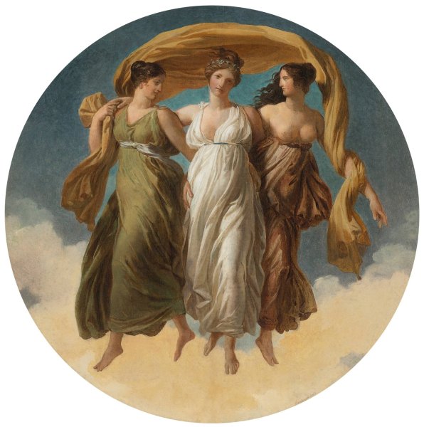 The Three Graces by Alexandre Evariste Fragonard - Hand-Painted Oil Painting Reproduction