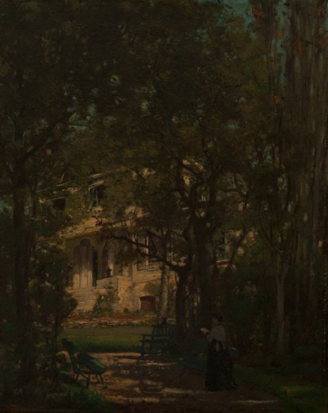 Maison de campagne de l'artiste  by Alexandre Falguiere - Hand-Painted Oil Painting Reproduction