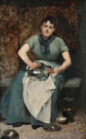 The Servant by Alexandre Falguiere Oil Painting