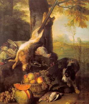 Still Life with Dead Hare and Fruit painting by Alexandre-Francois Desportes