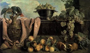 Still-Life with Ewer by Alexandre-Francois Desportes - Oil Painting Reproduction