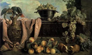 Still-Life with Ewer Oil painting by Alexandre-Francois Desportes