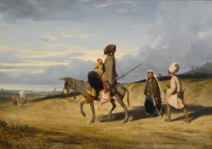 A Desert Passage by Alexandre-Gabriel Decamps Oil Painting