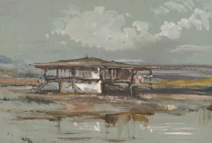 A House in Turkey by Alexandre-Gabriel Decamps Oil Painting