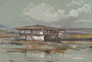 A House in Turkey by Alexandre-Gabriel Decamps Oil Painting