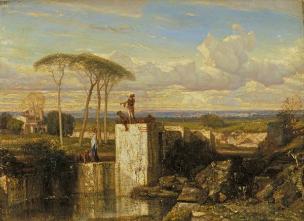A Well in the East  by Alexandre-Gabriel Decamps - Hand-Painted Oil Painting Reproduction